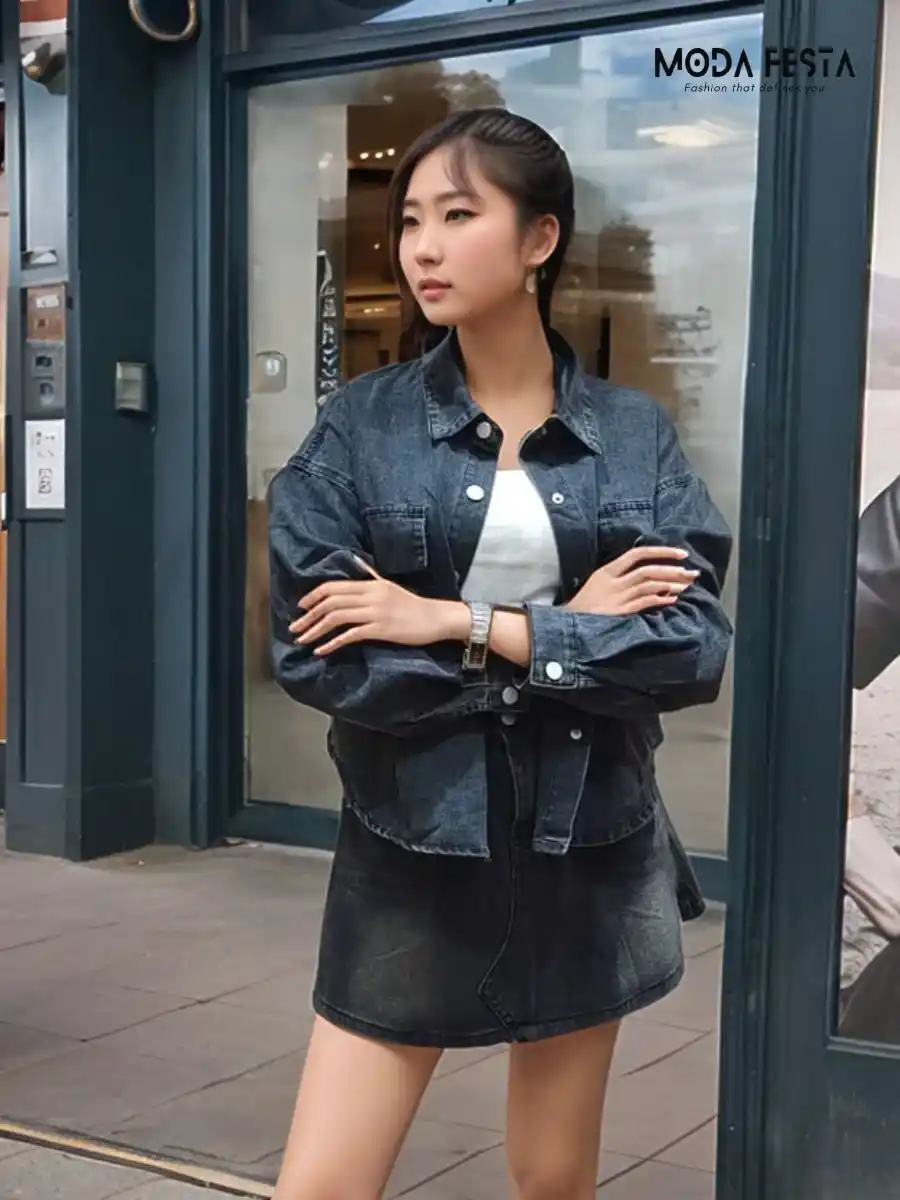 ModaFesta -casual-crop-jacket-black
