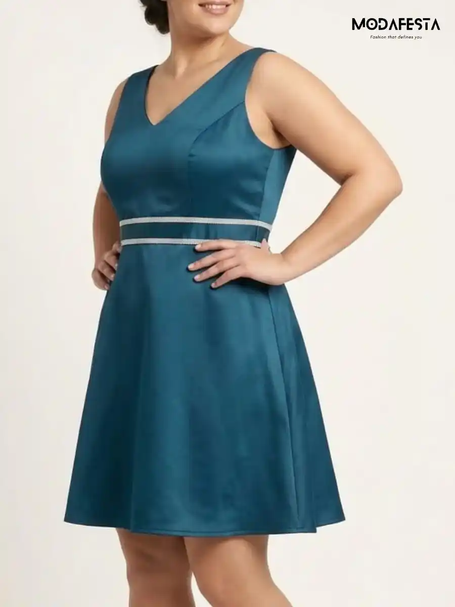 ModaFesta -elegant-embellished-a-line-party-dress-teal