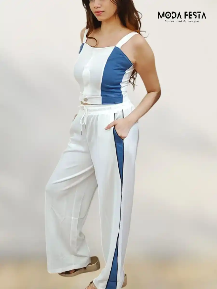 ModaFesta -elegant-top-with-pant-coord-set-white