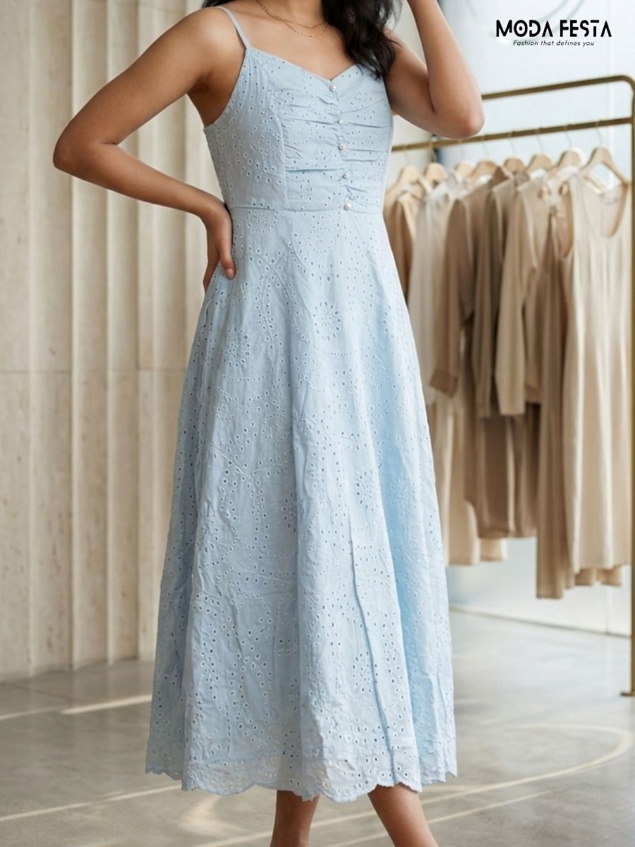 ModaFesta -chikan-spaghetti-dress-sky-blue