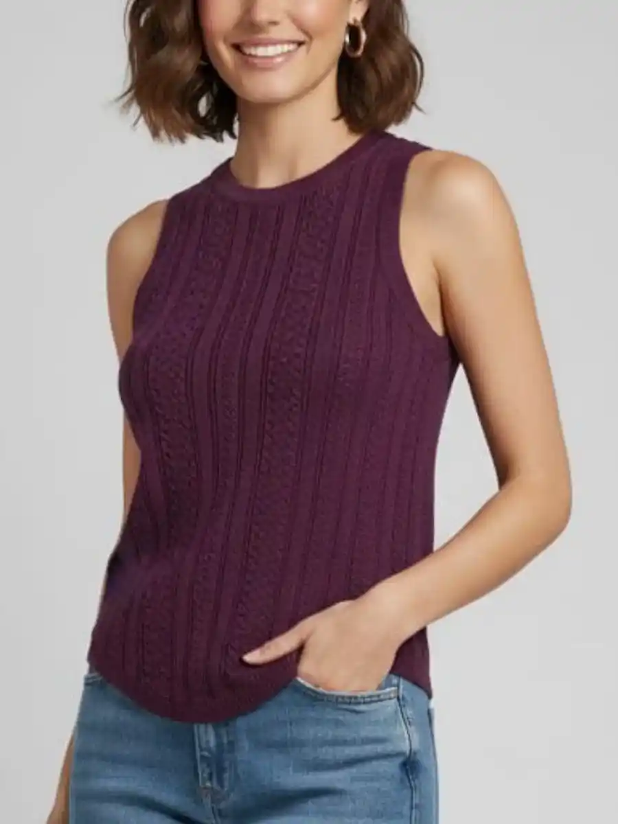 ModaFesta -trendy-stripe-knitted-top-maroon