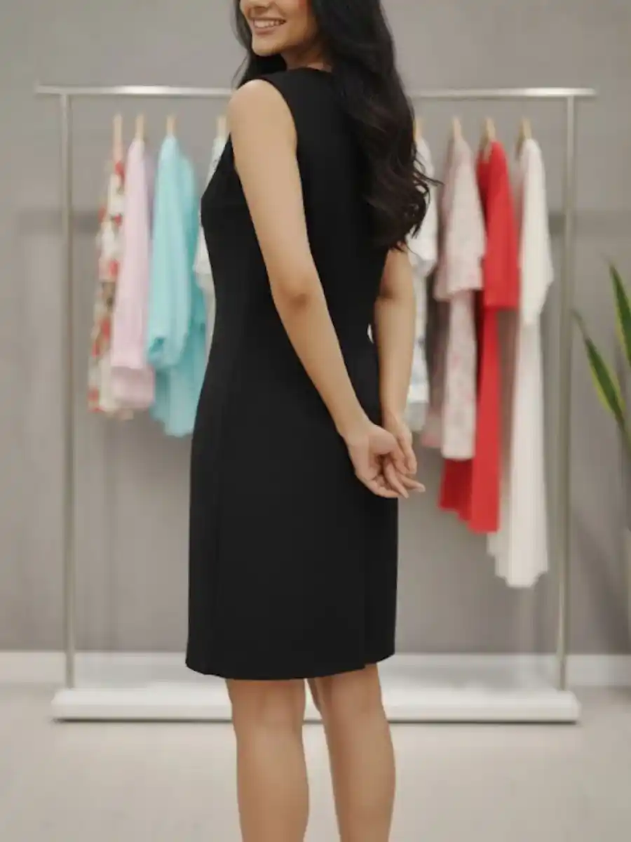 ModaFesta -trending-short-dress-with-diamond-black