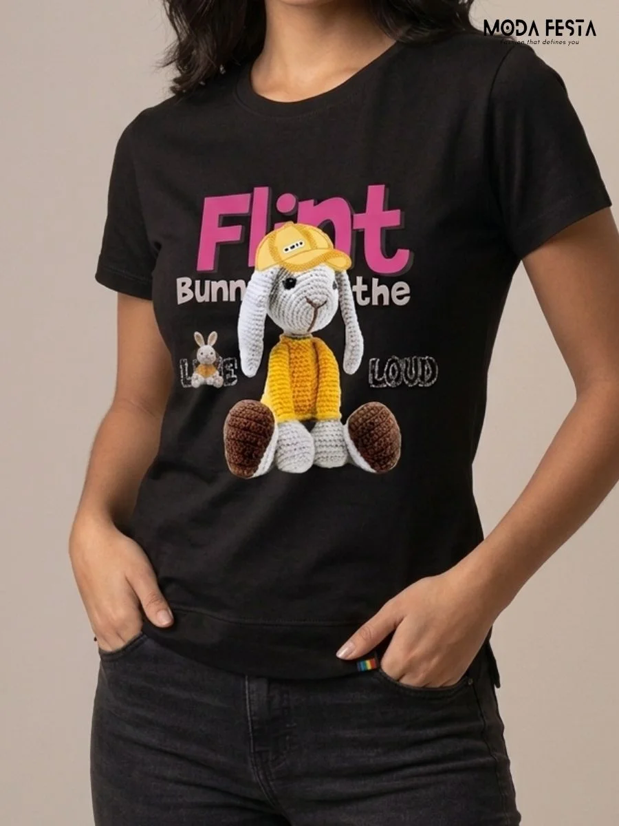 ModaFesta -flint-bunny-graphic-t-shirt