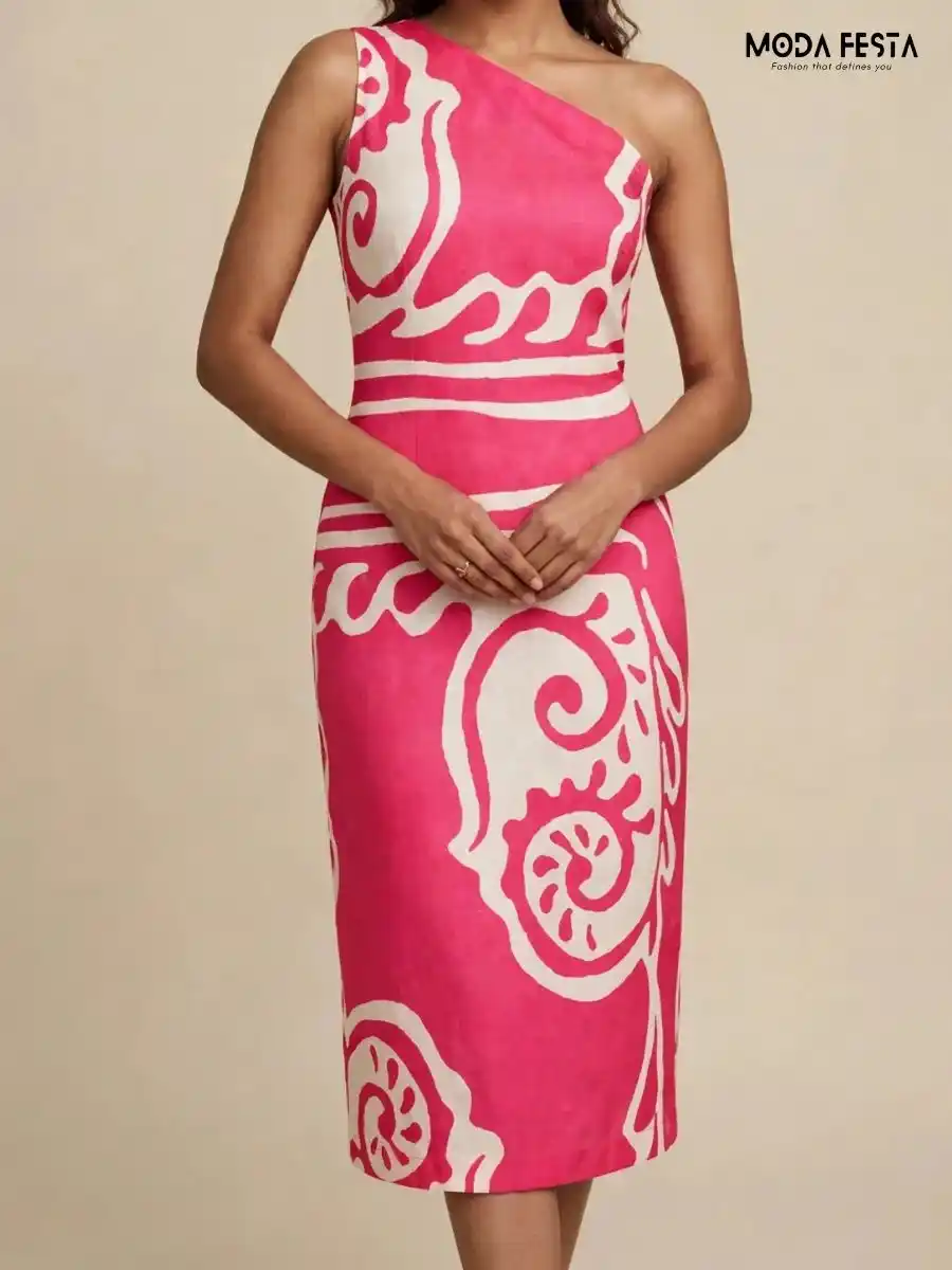 ModaFesta -one-shoulder-abstract-print-bodycon-dress