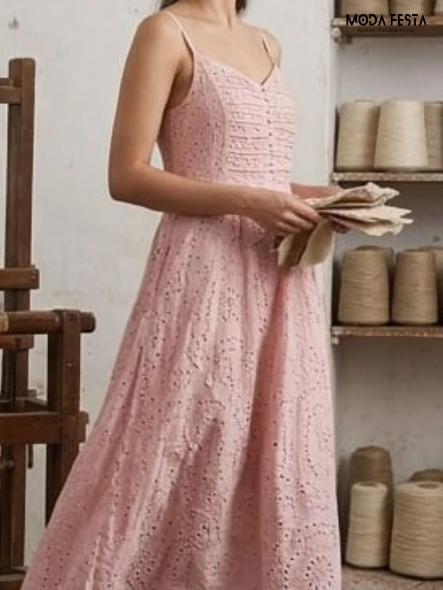 ModaFesta -chikan-spegeti-dress-peach