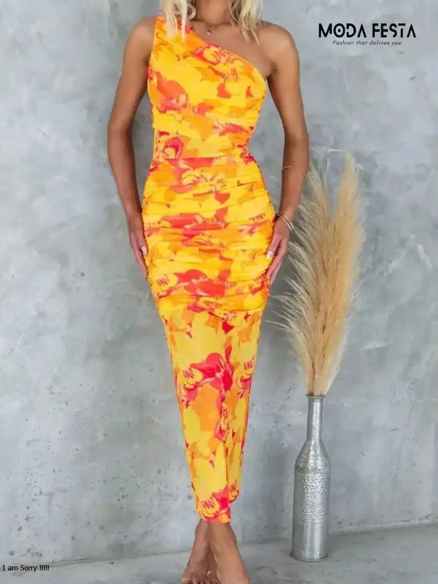 Stylish Runched Mesh Bodycon Dress