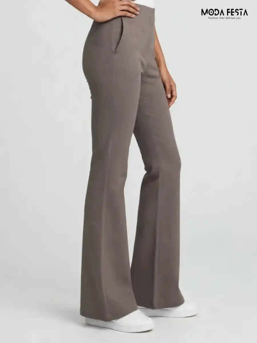 ModaFesta -taupe-high-waisted-flared-trousers