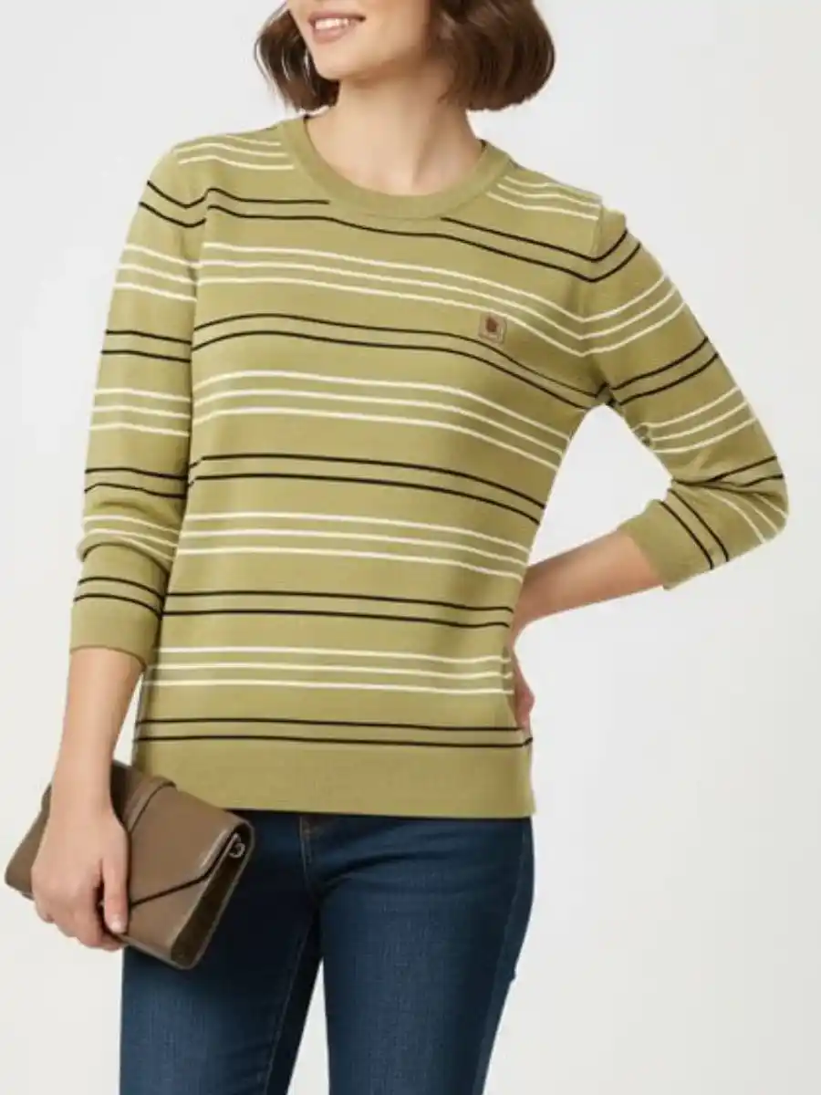 ModaFesta -elegant-stripes-top-green