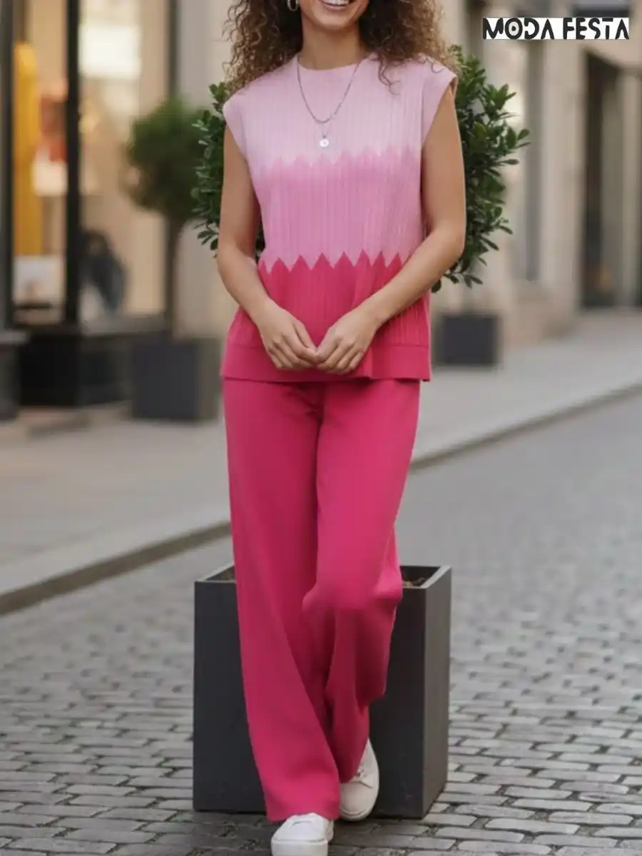 ModaFesta -elegant-contrast-color-coord-set-pink
