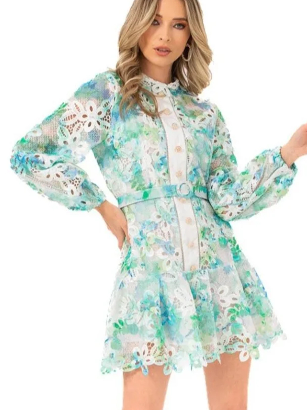 Vintage Flowers Midi Dress