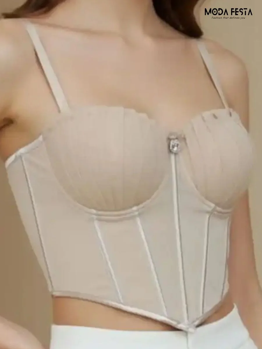 Elegant Crop Bustier Top
