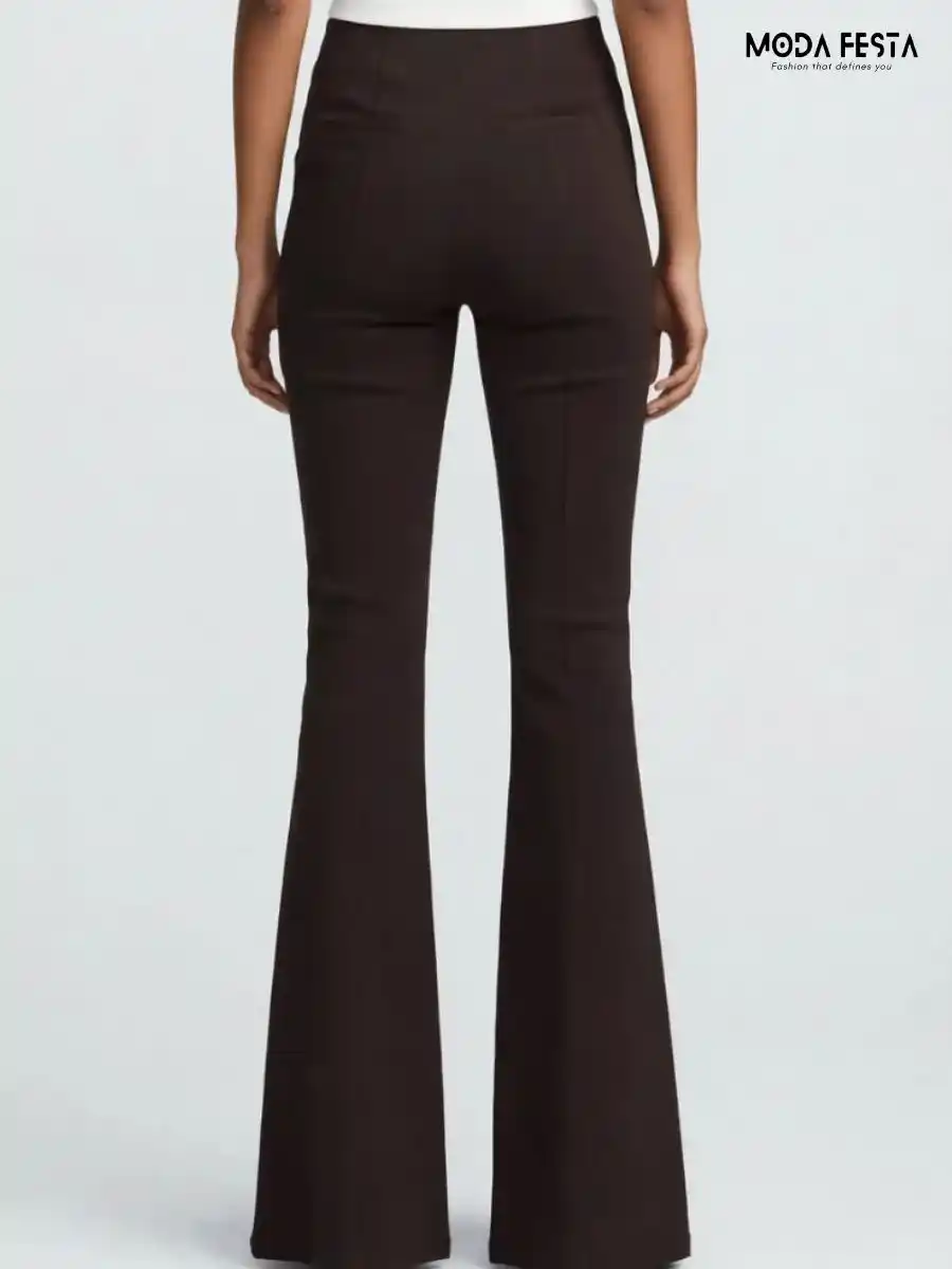 ModaFesta -dark-brown-high-waisted-flared-trousers
