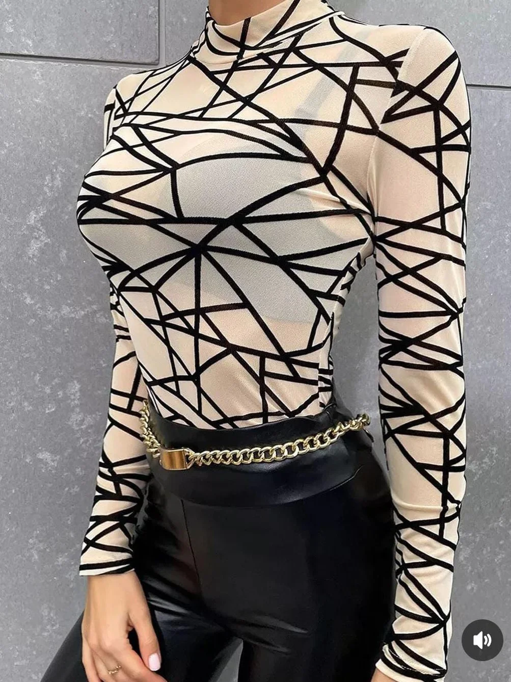 ModaFesta -abstract-sheer-bodysuit-beige-