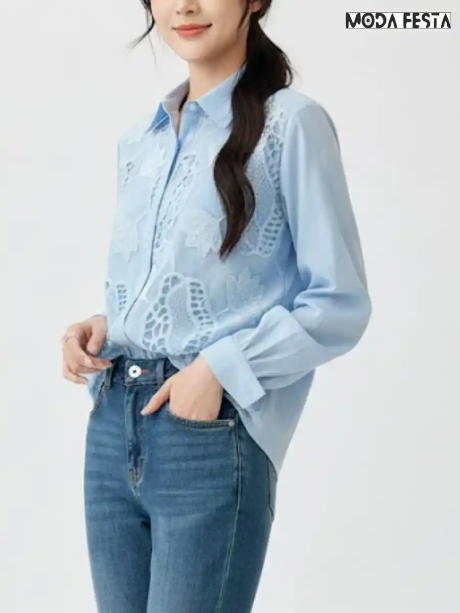 ModaFesta -elegant-cut-work-style-shirt-sky-blue