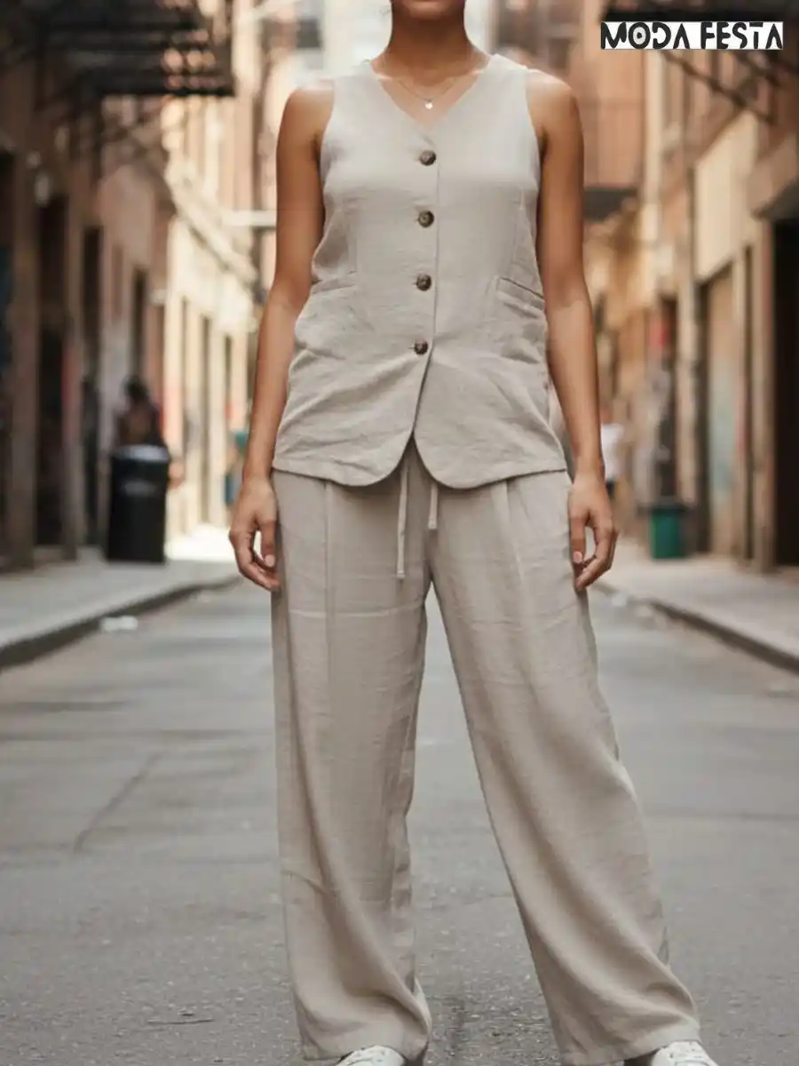 ModaFesta -elegant-linen-vest-coord-set-beige