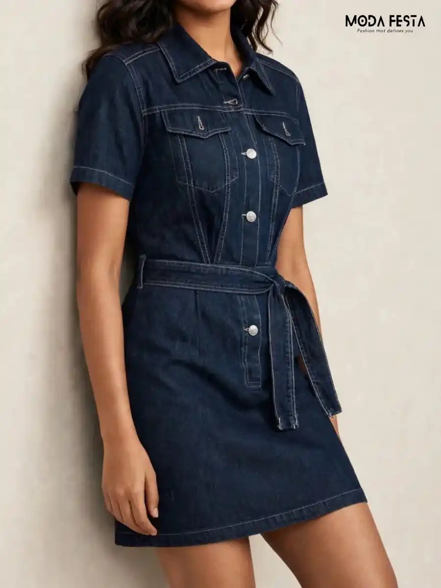 ModaFesta -dark-blue-denim-shirt-dress