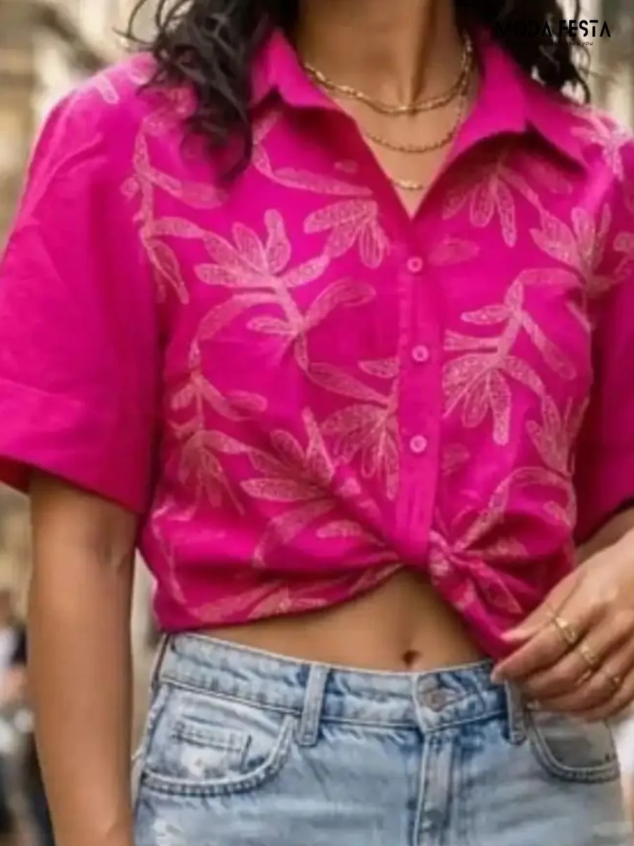 Elegant Floral Embroidered Crop Top