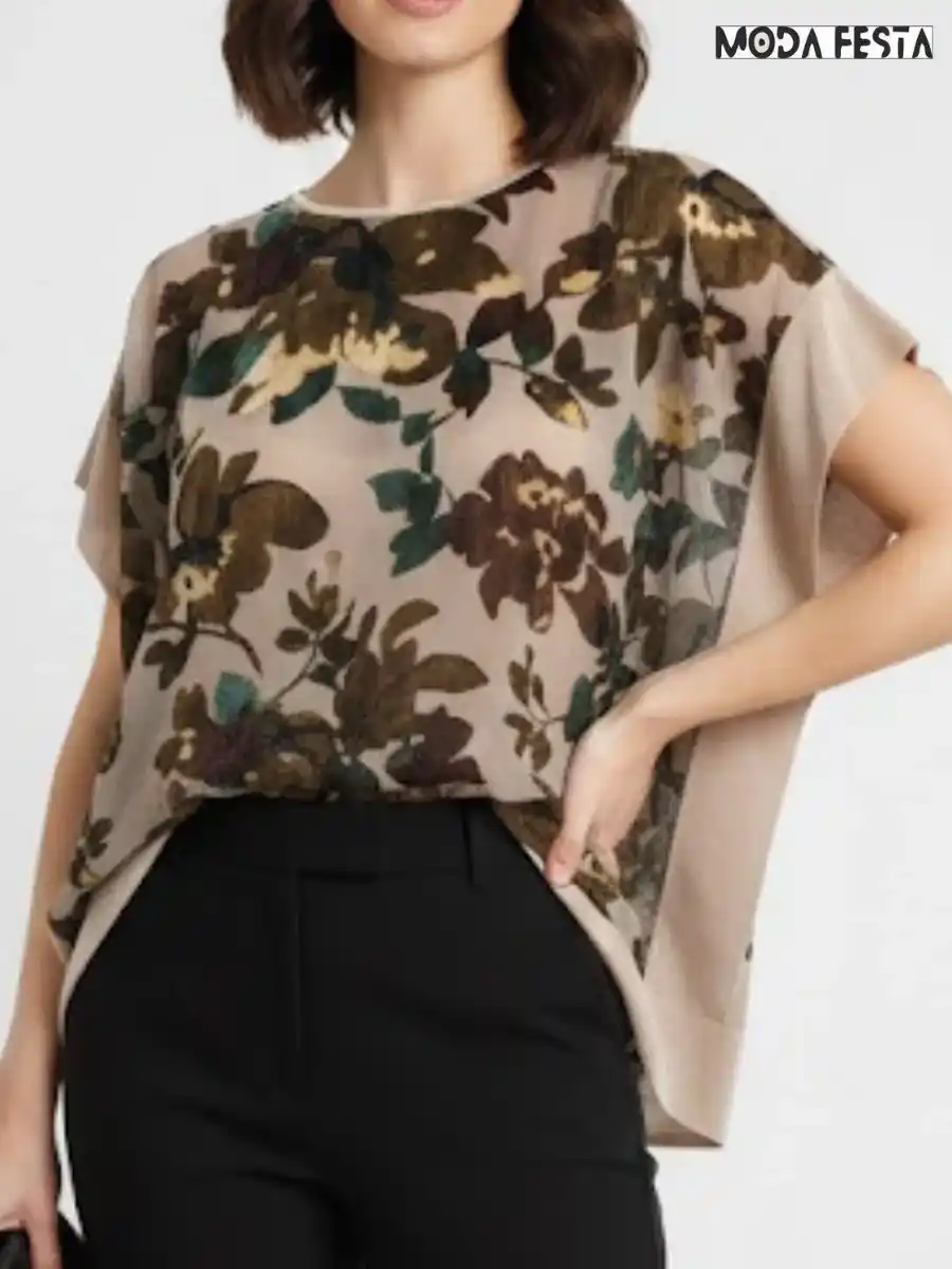 ModaFesta -kaftan-velvet-floral-printed-top-beige