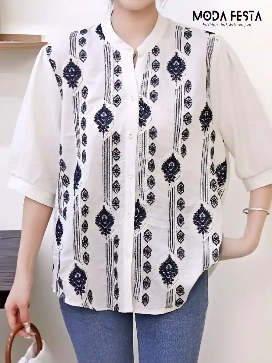 Elegant Embroidered Floral Top