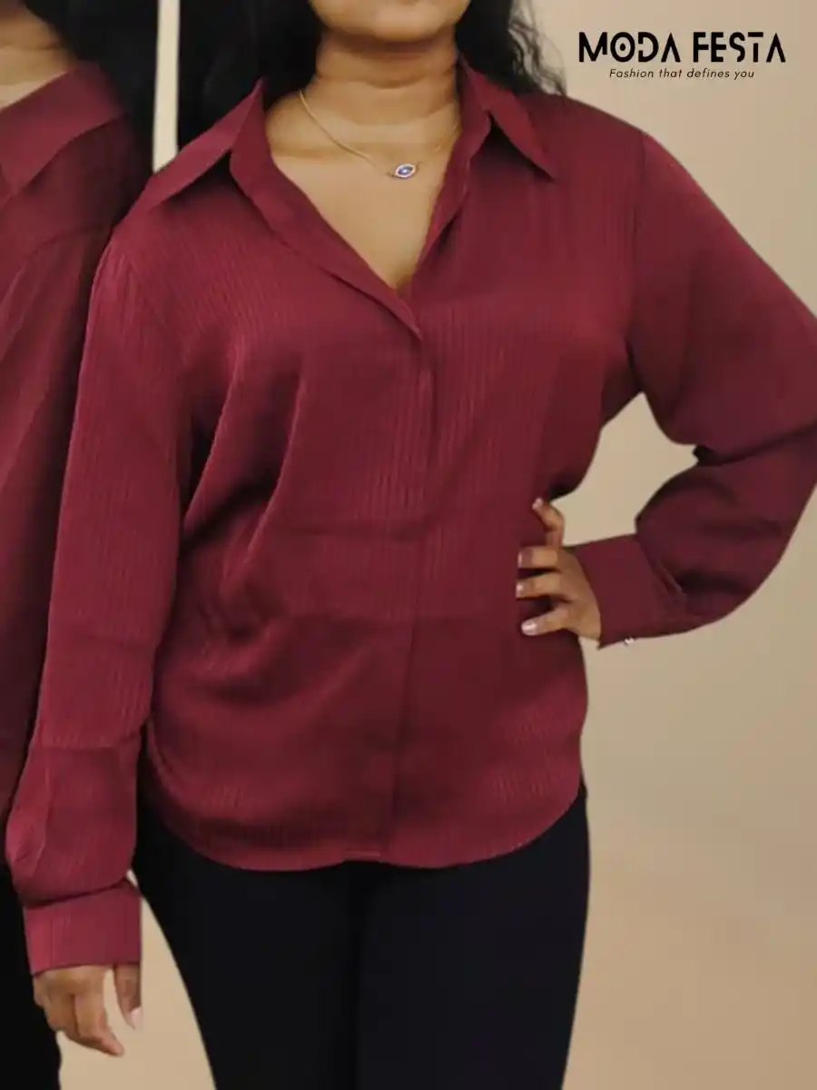 Elegant Striped Satin Shirt