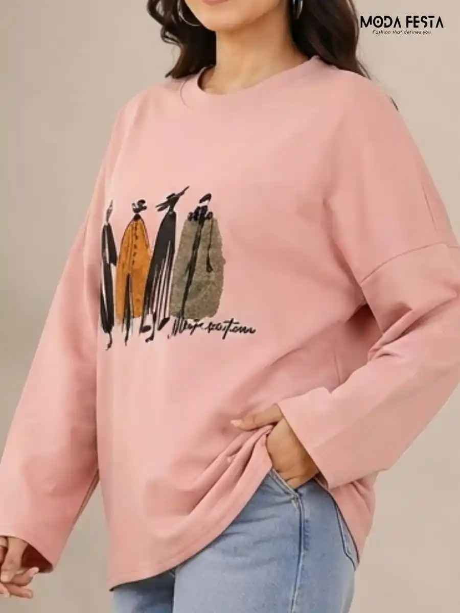 ModaFesta -abstract-fashion-illustration-oversized-rose-gold-top