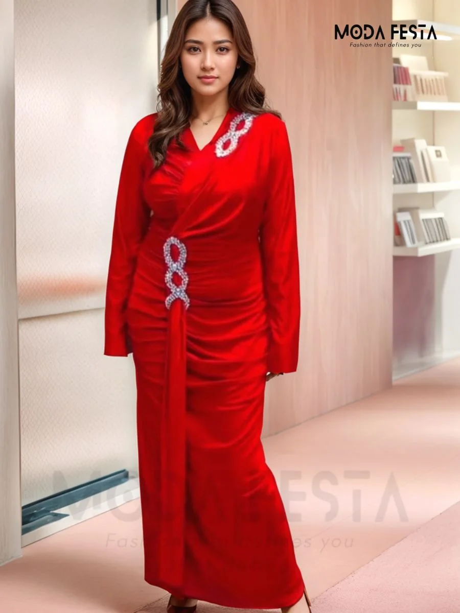 Stone Chain Party Dress