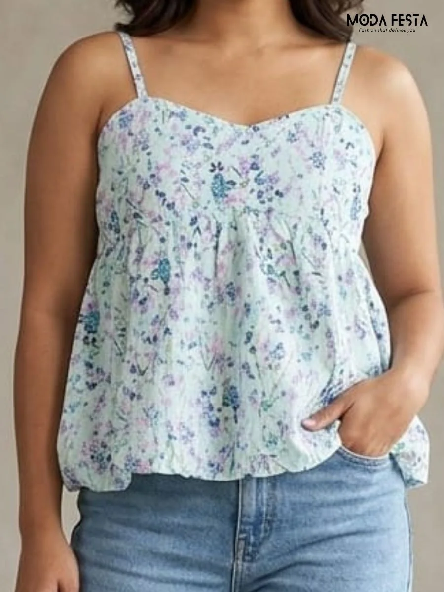 Floral Spaghetti Peplum top