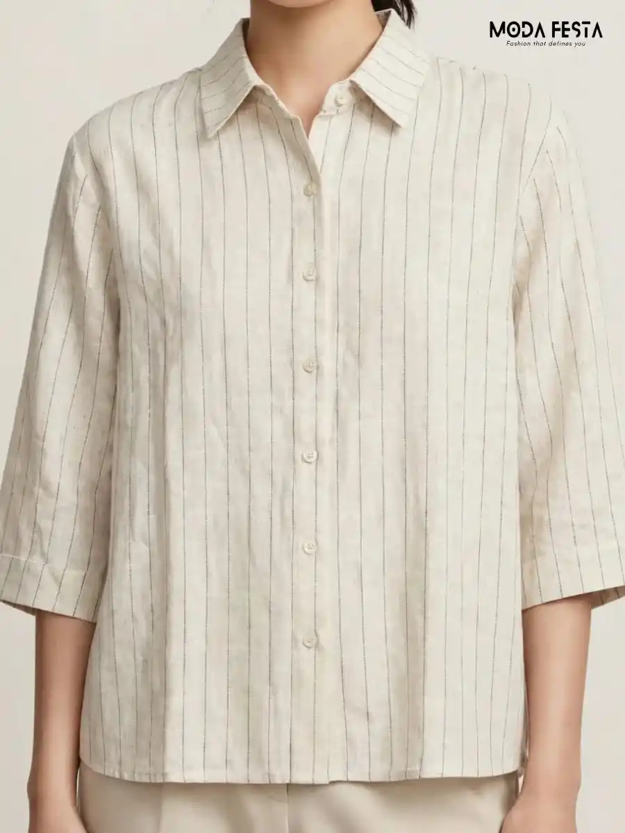 ModaFesta -classic-striped-collared-shirt