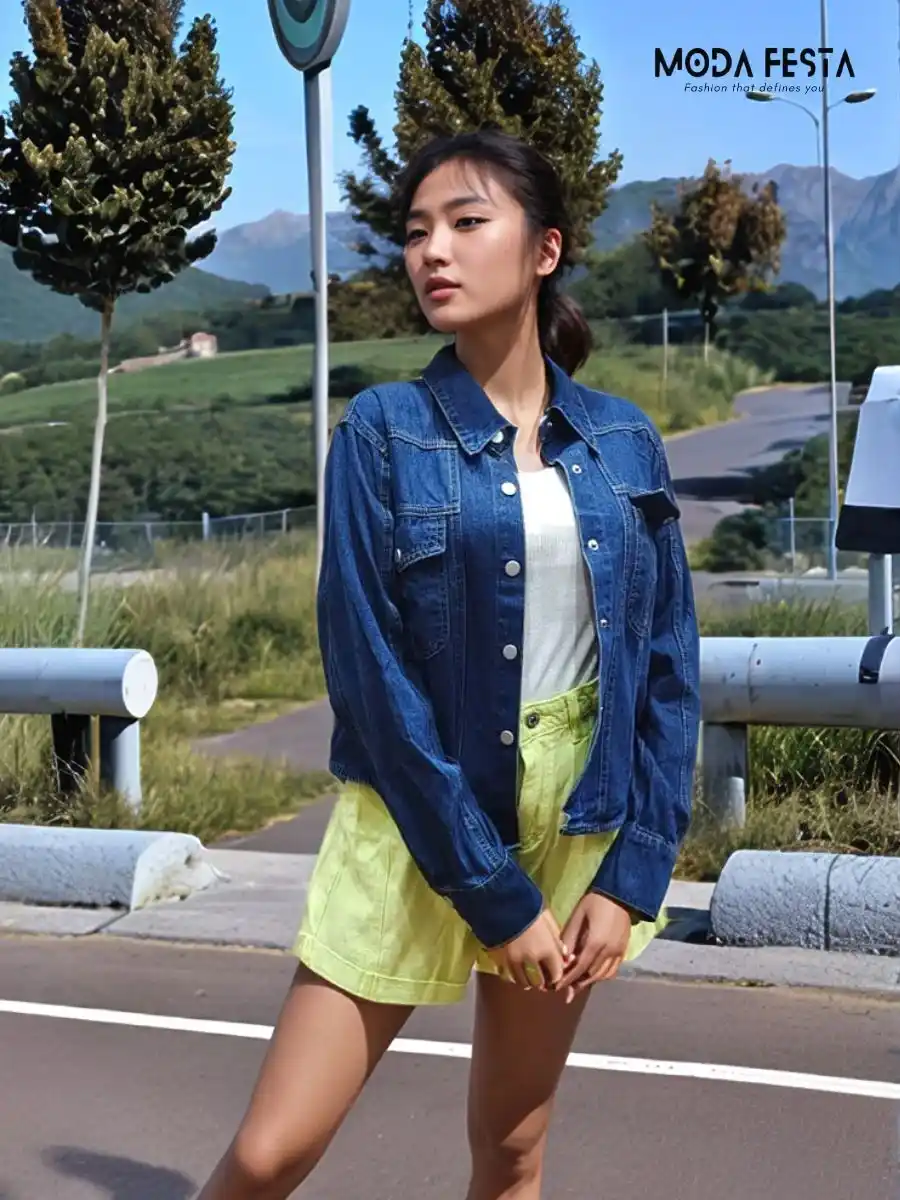 ModaFesta -casual-crop-jacket-blue