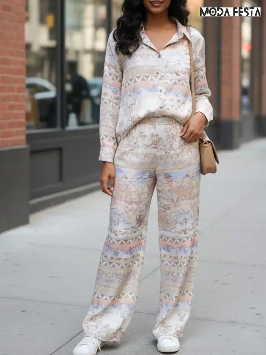 ModaFesta -elegant-abstract-print-satin-coord-set-beige
