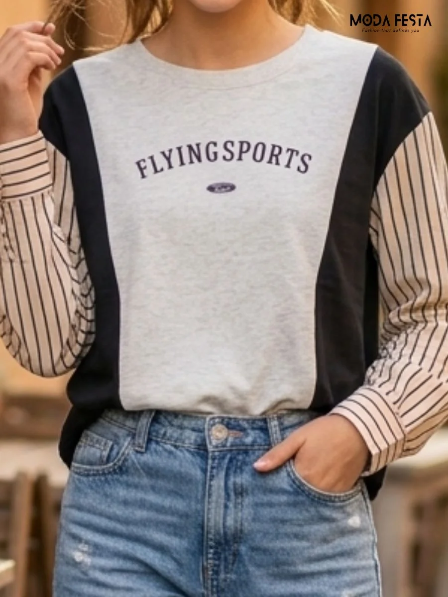 ModaFesta -sporty-casual-stripe-tee