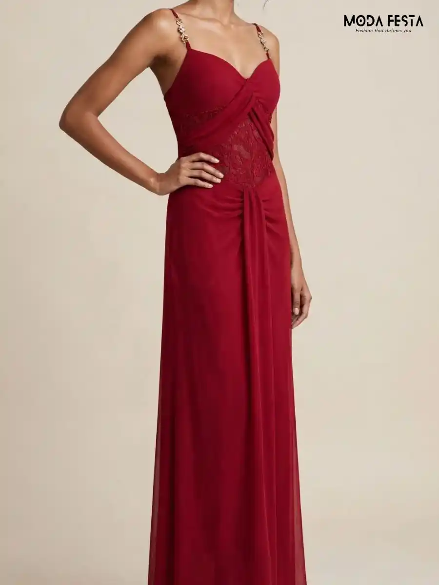 ModaFesta -elegant-red-lace-embellished-maxi-dress