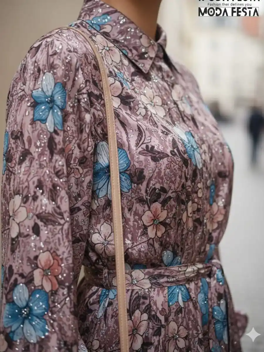 ModaFesta -flower-print-satin-shirt-peach