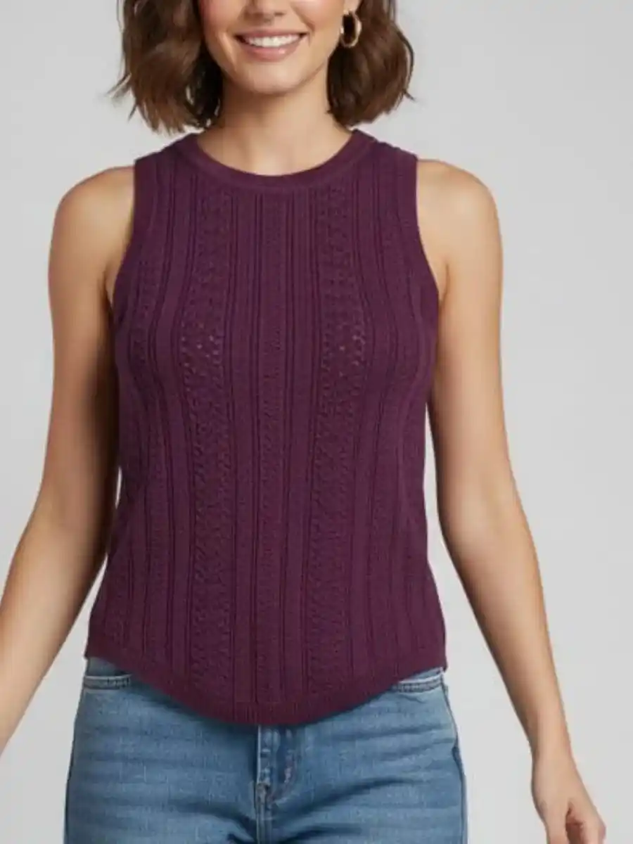 ModaFesta -trendy-stripe-knitted-top-maroon