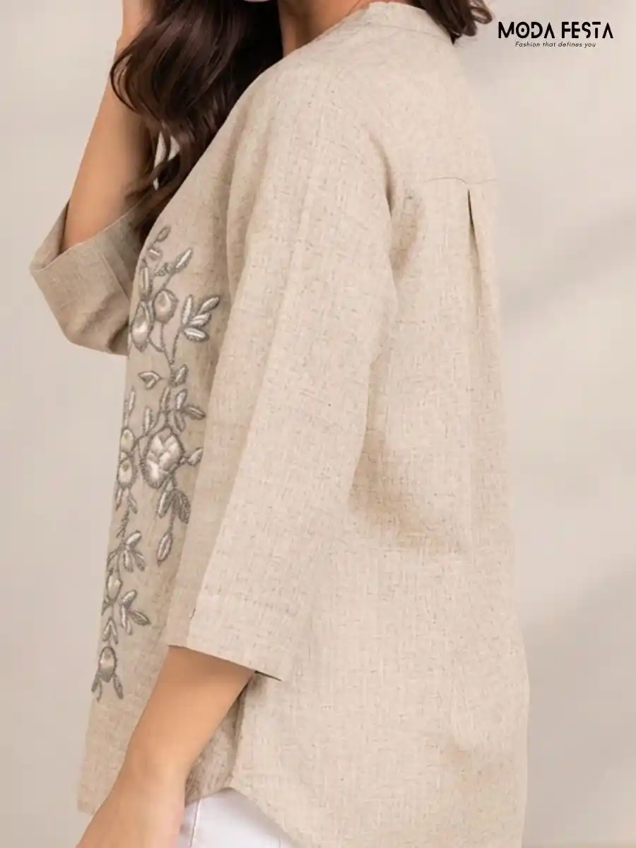 ModaFesta -elegant-embroidered-mandarin-collar-top