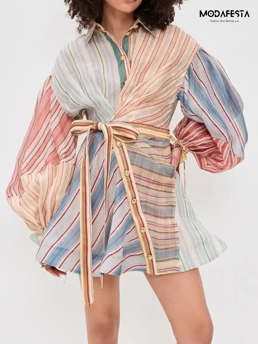 Elegant Zimmer Striped Dress