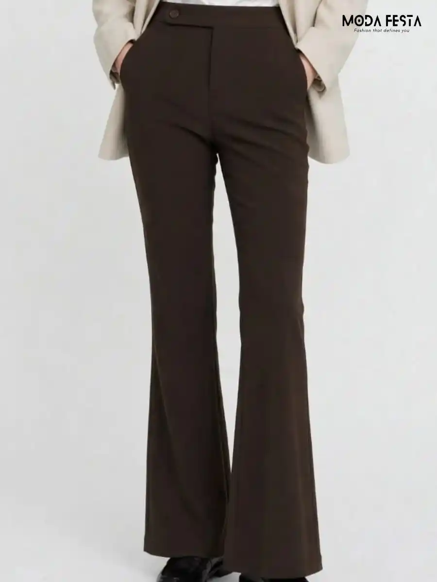 ModaFesta -dark-brown-flare-trousers
