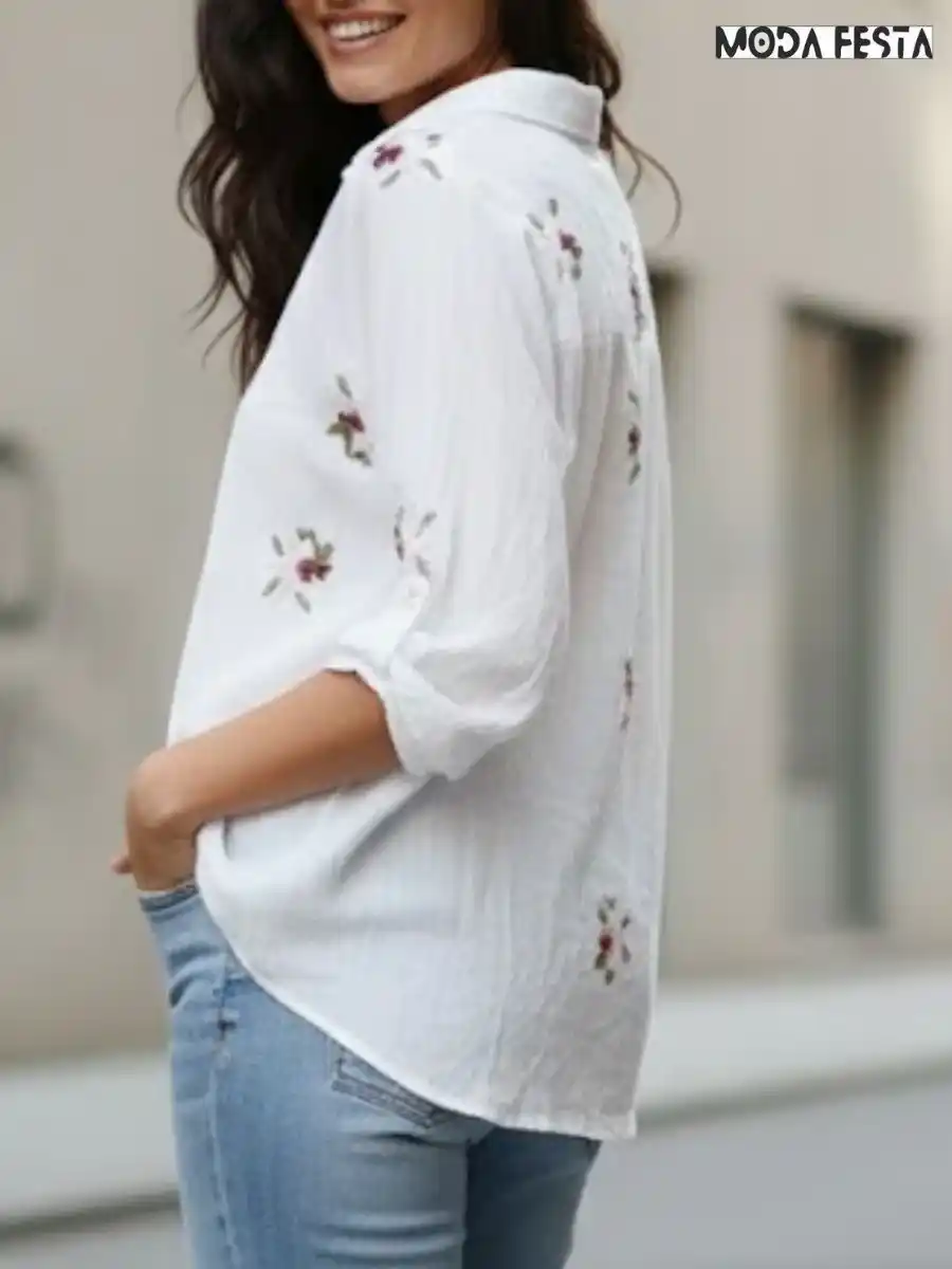 ModaFesta -elegant-wildflower-linen-shirt