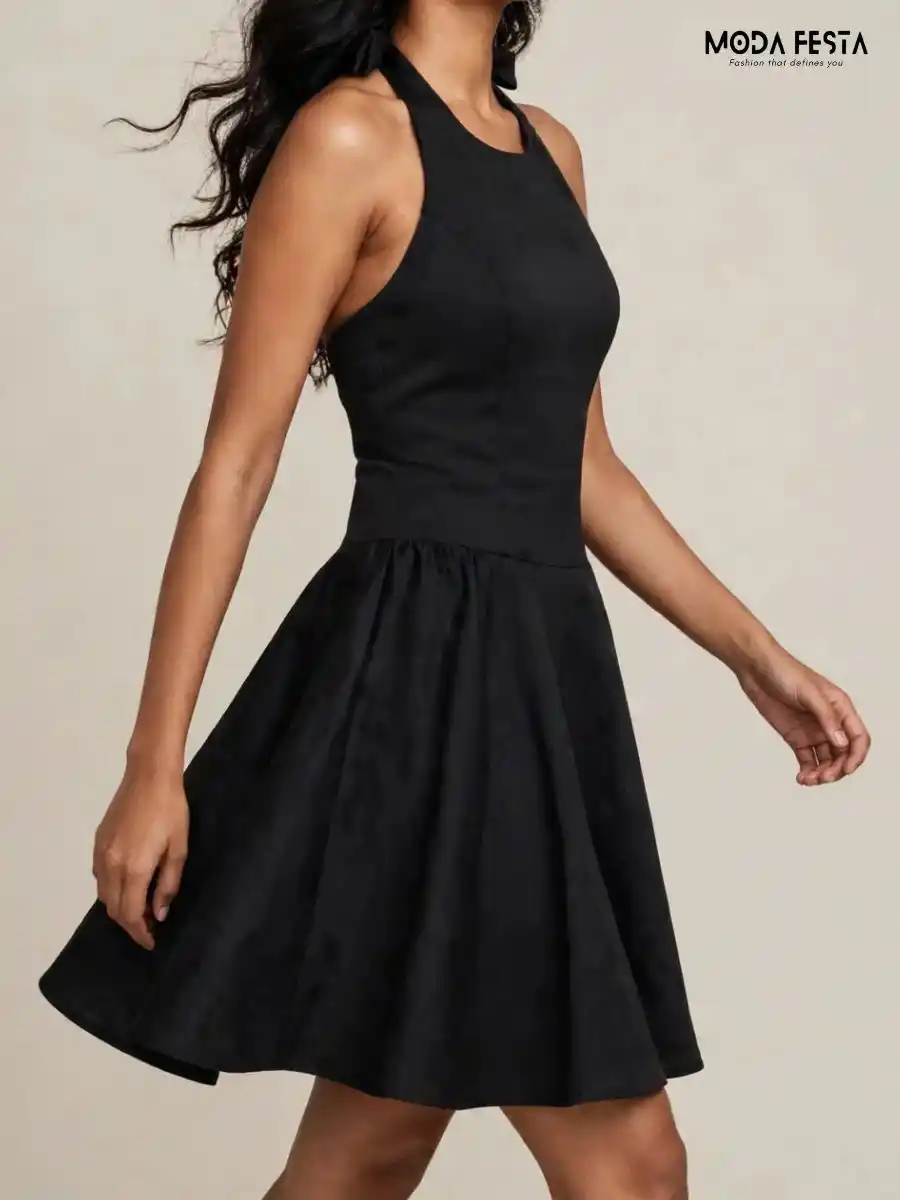 ModaFesta -halter-neck-flare-dress