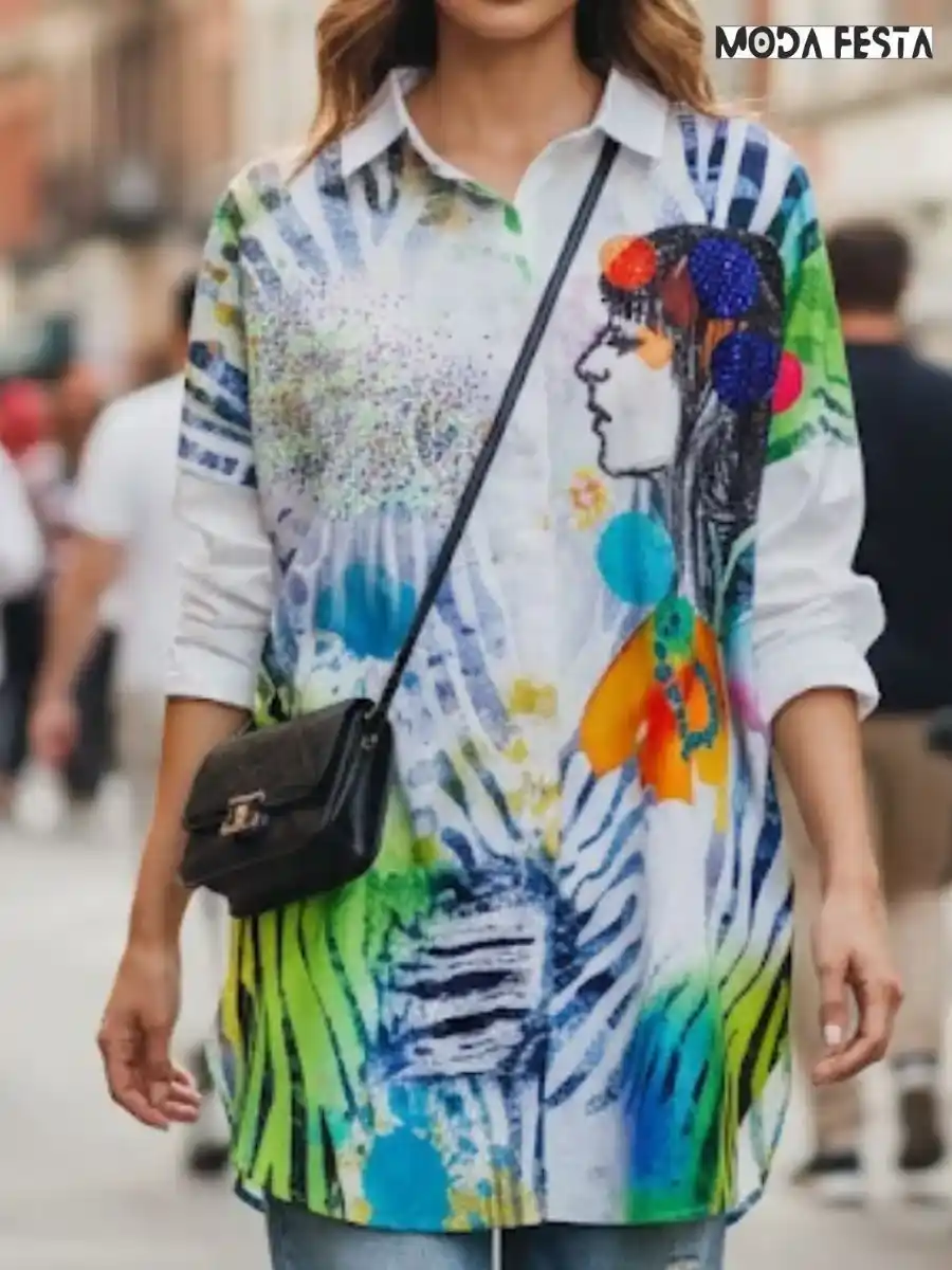 ModaFesta -stylish-girl-printed-shirt-white