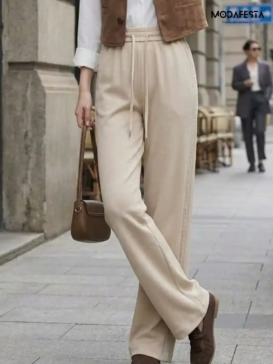ModaFesta -truffle-knit-wide-leg-trousers-beige