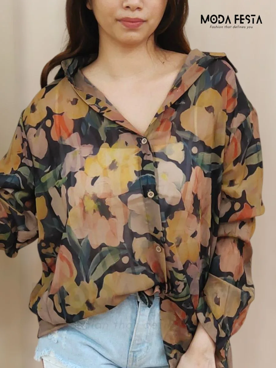 ModaFesta -chiffon-black-printed-shirt