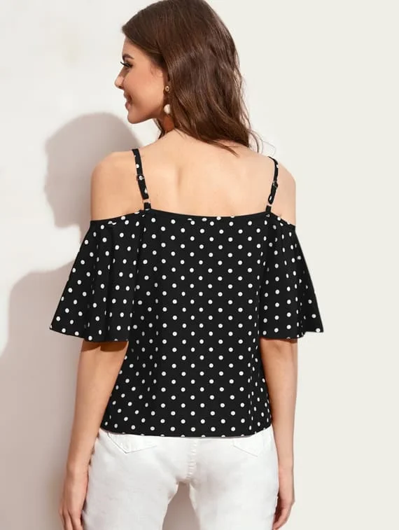 ModaFesta -polka-dot-butterfly--top-black