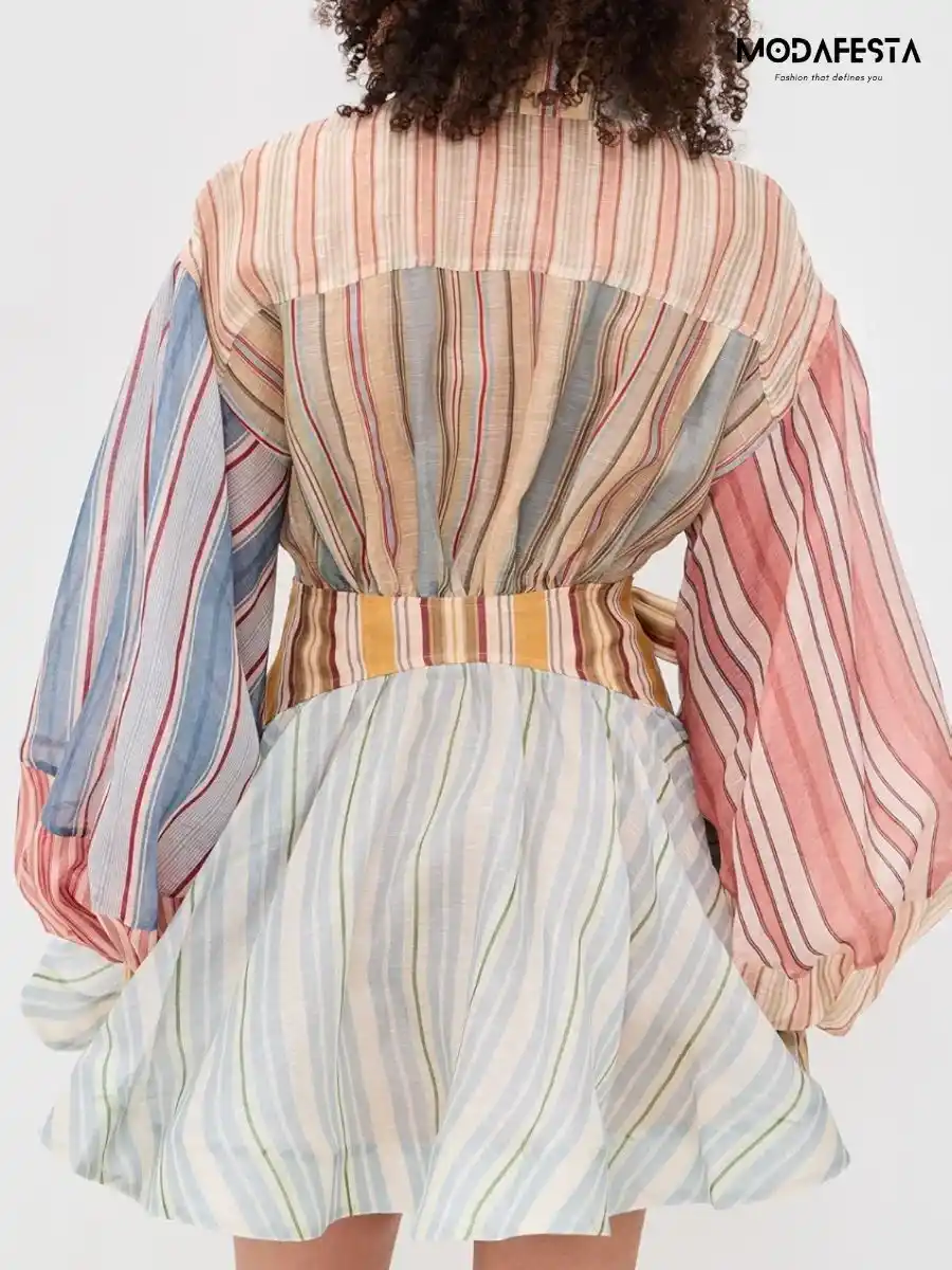 ModaFesta -elegant-zimmer-striped-dress-beige