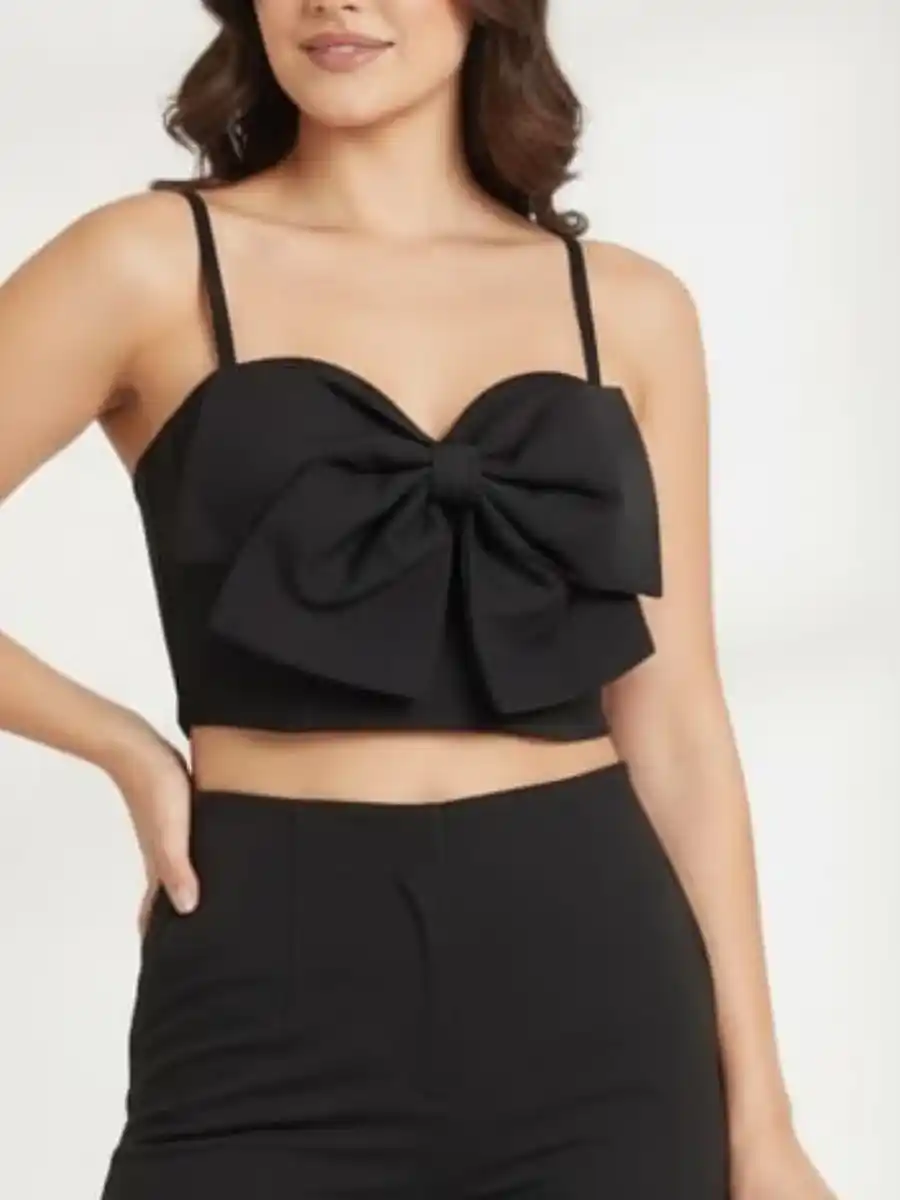 ModaFesta -stylish-crop-bustier-top-black