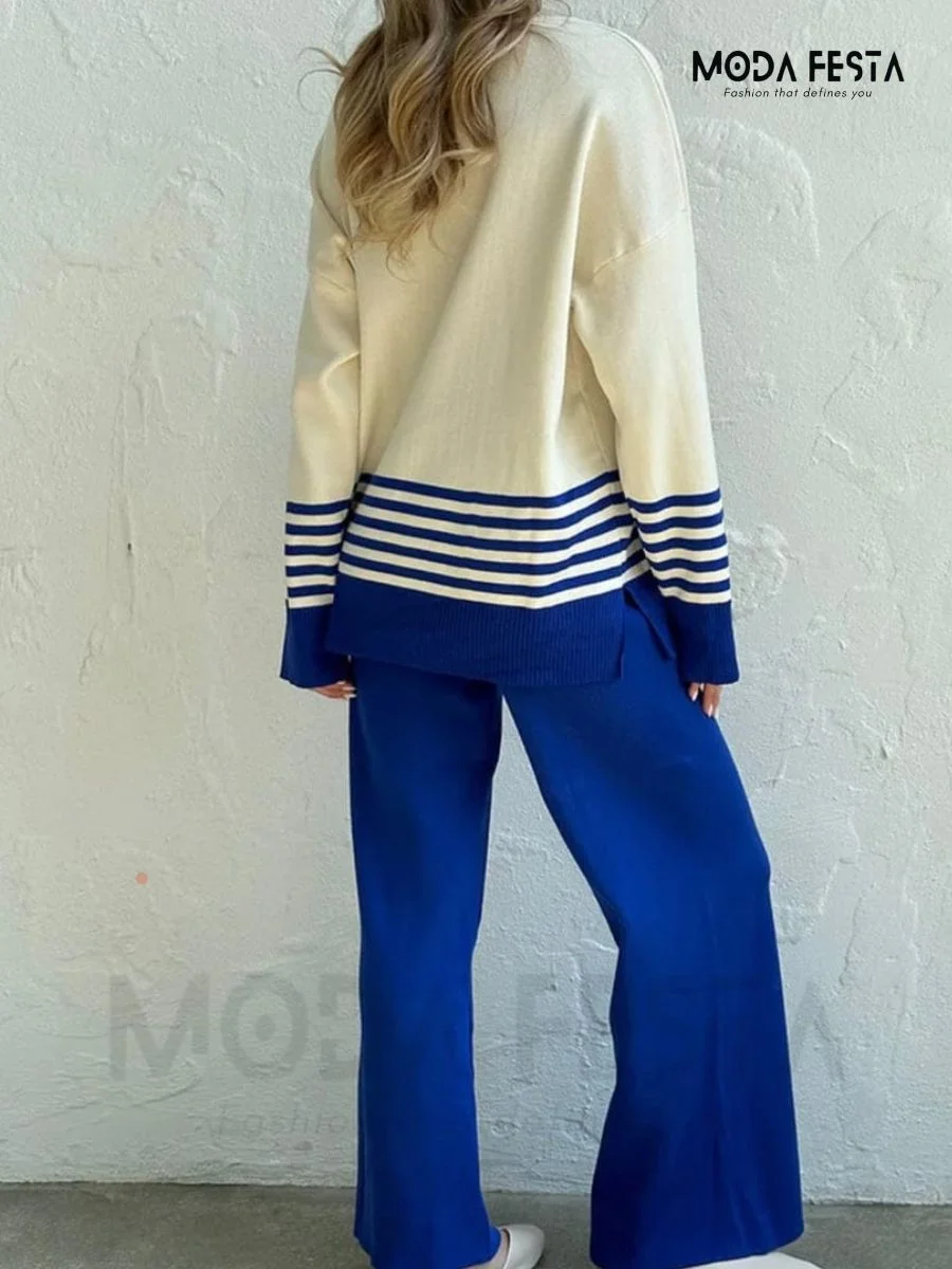 ModaFesta -stripe-knitted-coord-set-blue