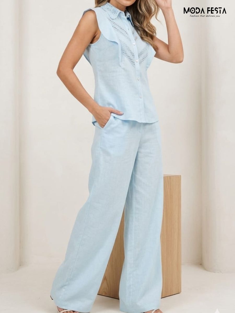ModaFesta -powder-blue-eyelet-lace-ruffle-co-ord-set