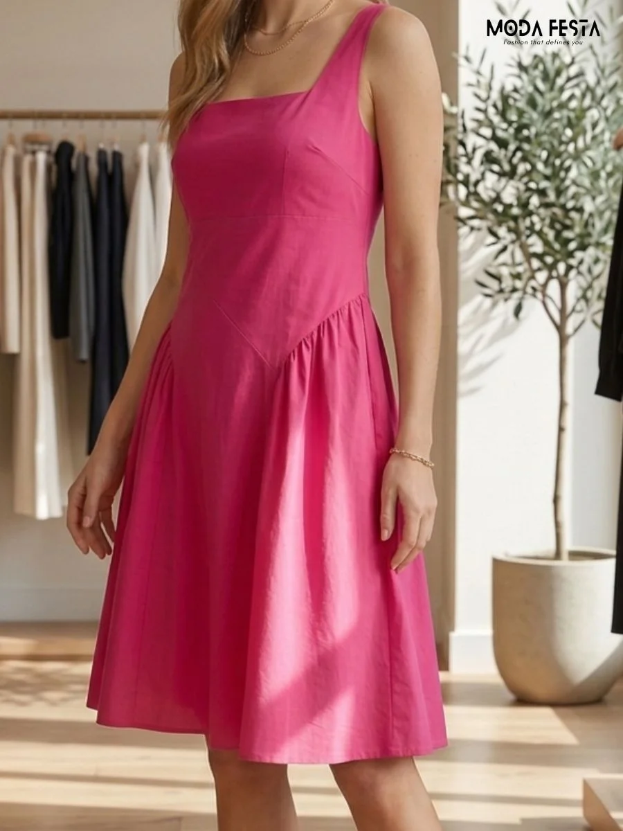 ModaFesta -drop-waist-square-neck-silhouette