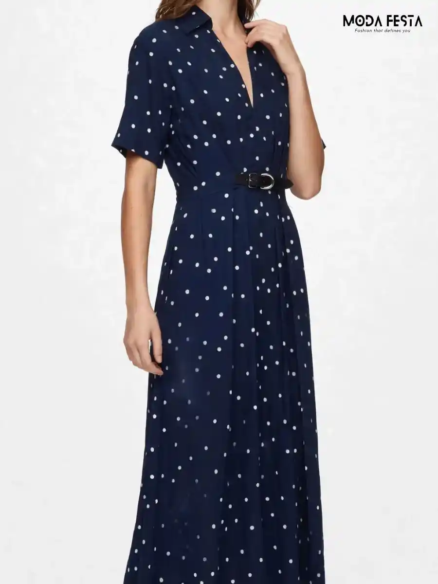 ModaFesta -polka-dot-belted-midi-dress