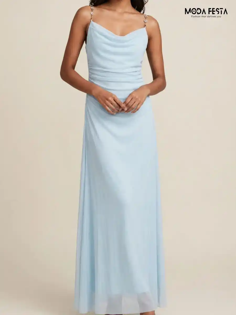 ModaFesta -elegant-light-blue-cowl-neck-maxi-dress
